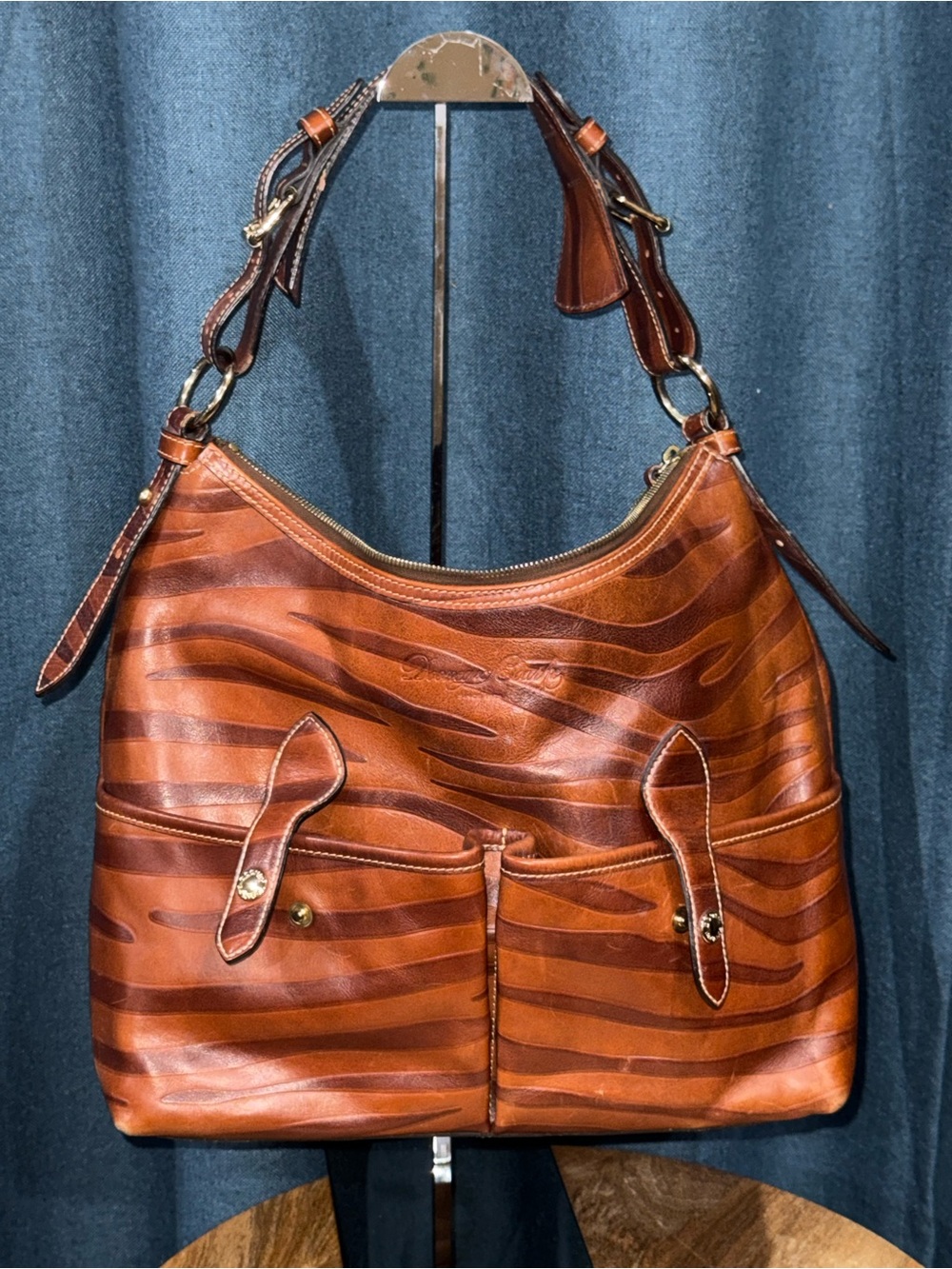 Dooney & Bourke Zebra Print Embossed Kingston